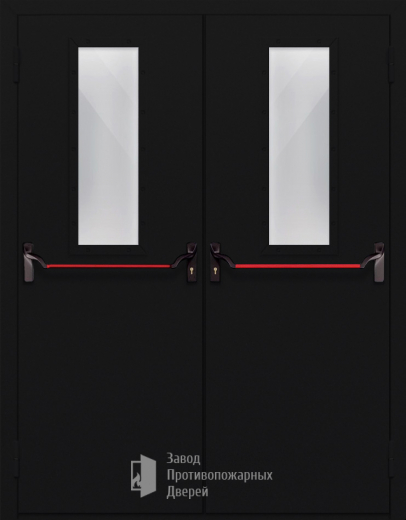 Фото двери «Двупольная со стеклом и антипаникой №64» в Лыткарино