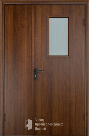Фото двери «Полуторная МДФ со стеклом EI-30» в Лыткарино