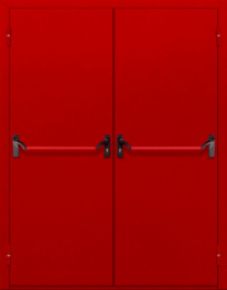 Фото двери «Двупольная глухая с антипаникой (красная)» в Лыткарино