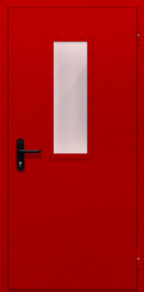 Фото двери «Однопольная со стеклом (красная)» в Лыткарино