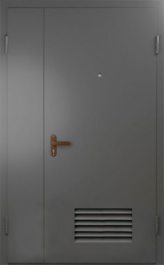 Фото двери «Техническая дверь №7 полуторная с вентиляционной решеткой» в Лыткарино