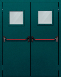 Фото двери «Двупольная со стеклом и антипаникой №56» в Лыткарино