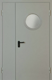 Фото двери «Полуторная с круглым стеклом EI-30» в Лыткарино